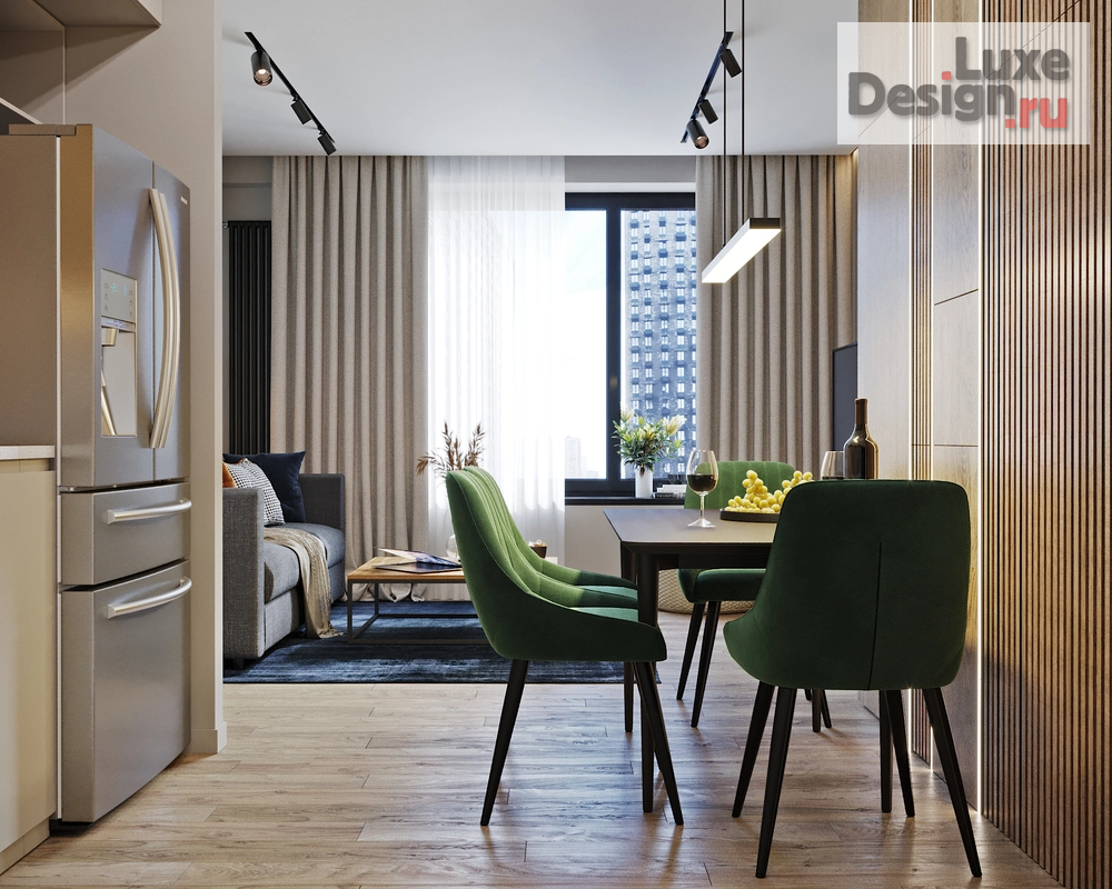 Дизайн интерьера трехкомнатной квартиры "Трехкомнатная квартира в ЖК "Discovery"" (фото 4)