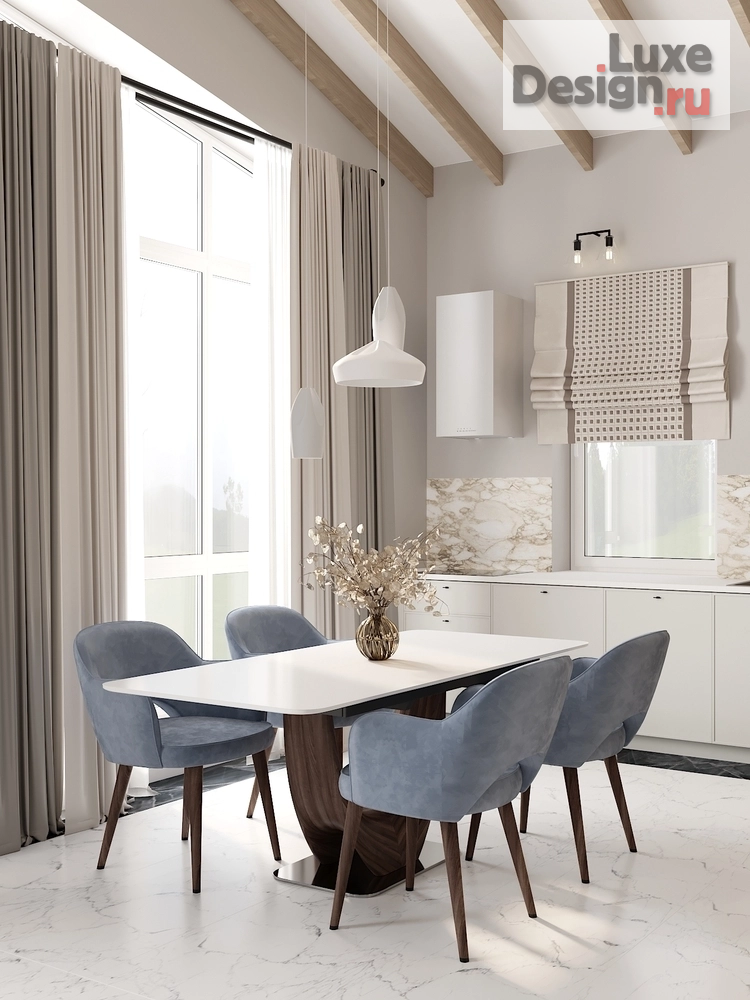 Дизайн интерьера гостиной "Морской бриз" (фото 7)