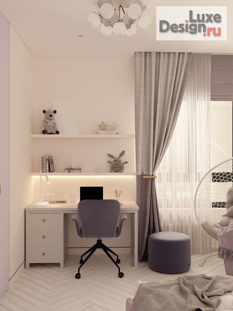 Дизайн интерьера четырехкомнатной квартиры "Золотые Ноты Нежности" (фото 10)