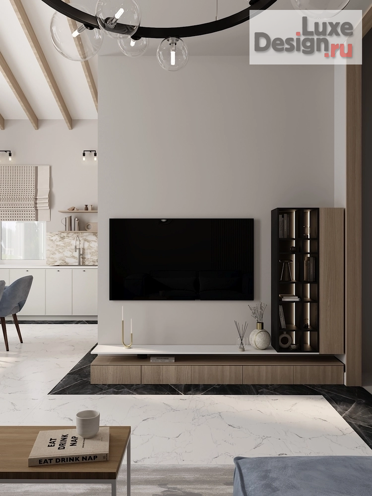 Дизайн интерьера гостиной "Морской бриз" (фото 3)