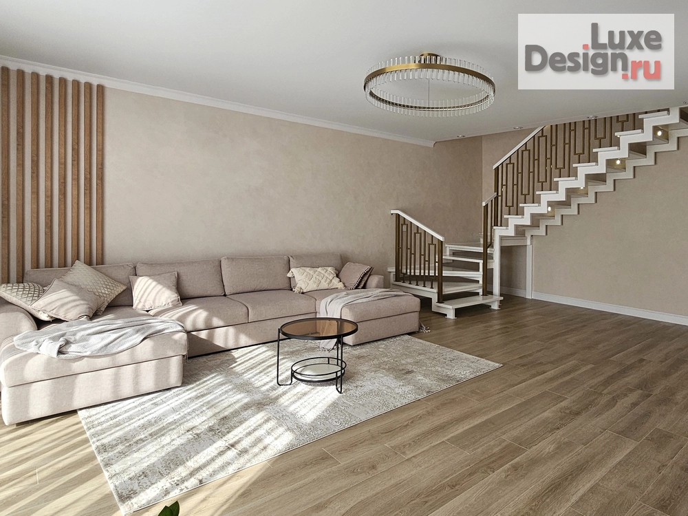 Дизайн интерьера коттеджа " Дизайн частного дома 140м2. в светлых тонах" (фото 10)