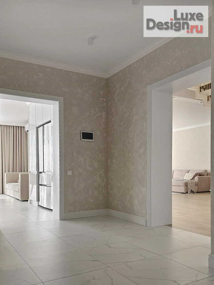 Дизайн интерьера коттеджа " Дизайн частного дома 140м2. в светлых тонах" (фото 2)