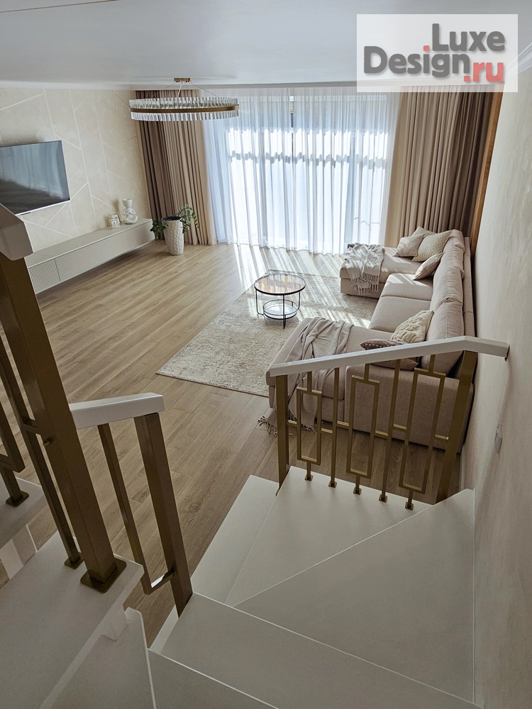 Дизайн интерьера коттеджа " Дизайн частного дома 140м2. в светлых тонах" (фото 8)