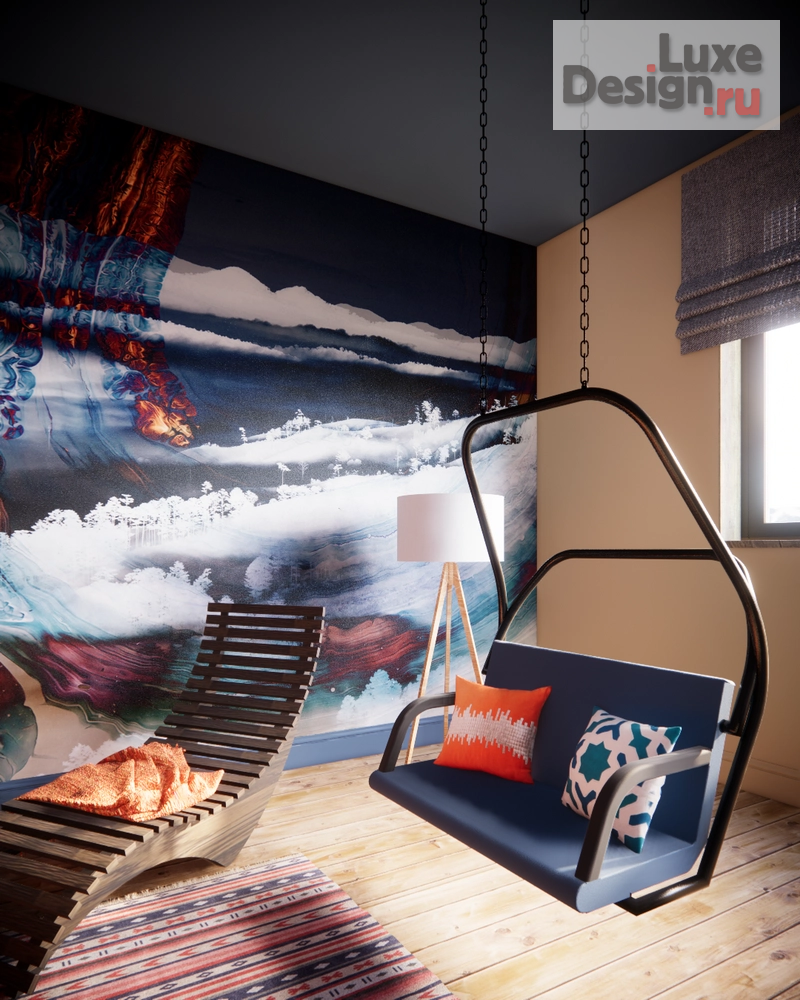 Дизайн интерьера гостиной "Гостиная для фанта сноуборда" (фото 3)