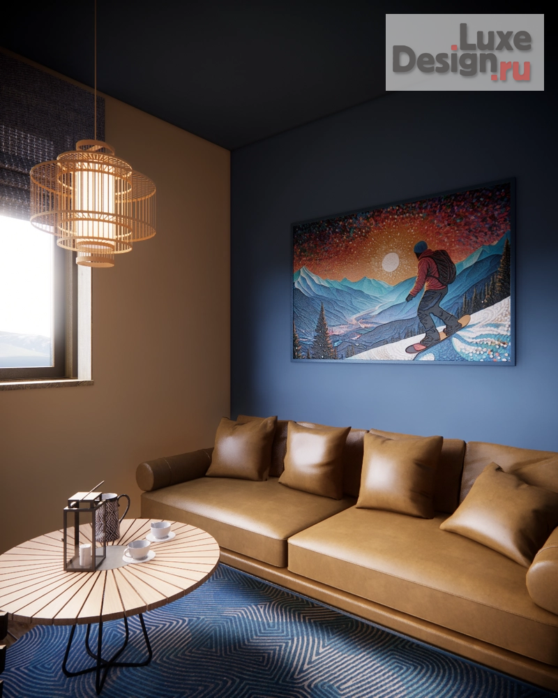 Дизайн интерьера гостиной "Гостиная для фанта сноуборда" (фото 2)