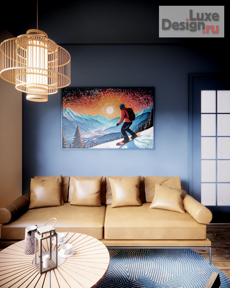 Дизайн интерьера гостиной "Гостиная для фанта сноуборда" (фото 1)