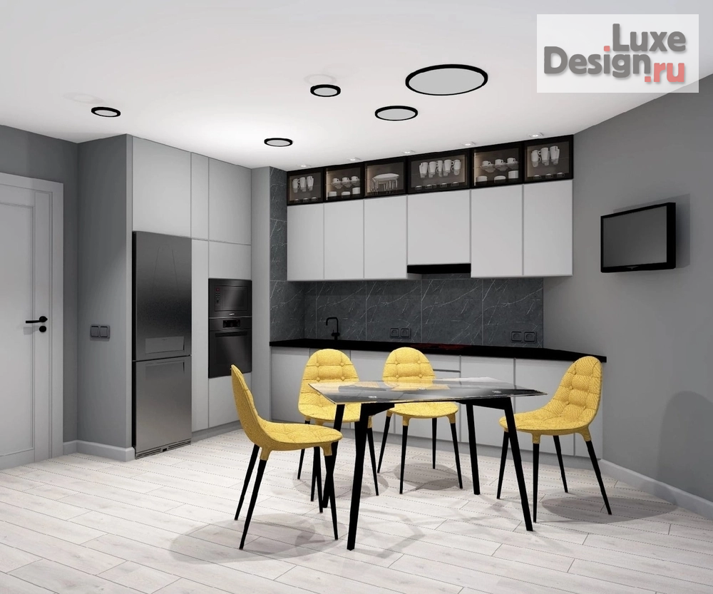 Дизайн интерьера двухкомнатной квартиры "Двушка. Приморский квартал СПб" (фото 1)