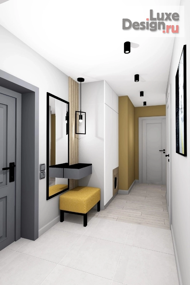 Дизайн интерьера двухкомнатной квартиры "Двушка. Приморский квартал СПб" (фото 3)