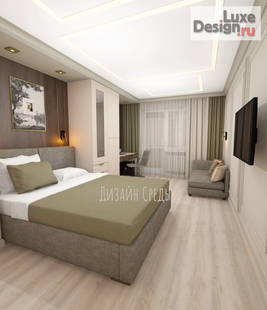 Дизайн интерьера трехкомнатной квартиры "Квартира с элементами классики" (фото 5)