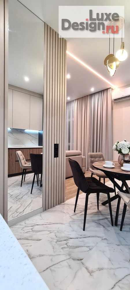 Дизайн интерьера однокомнатной квартиры "Квартира-студия 42 кв.м" (фото 1)