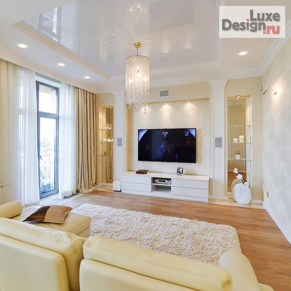 Дизайн интерьера трехкомнатной квартиры "Ар-деко в белом цвете" (фото 6)