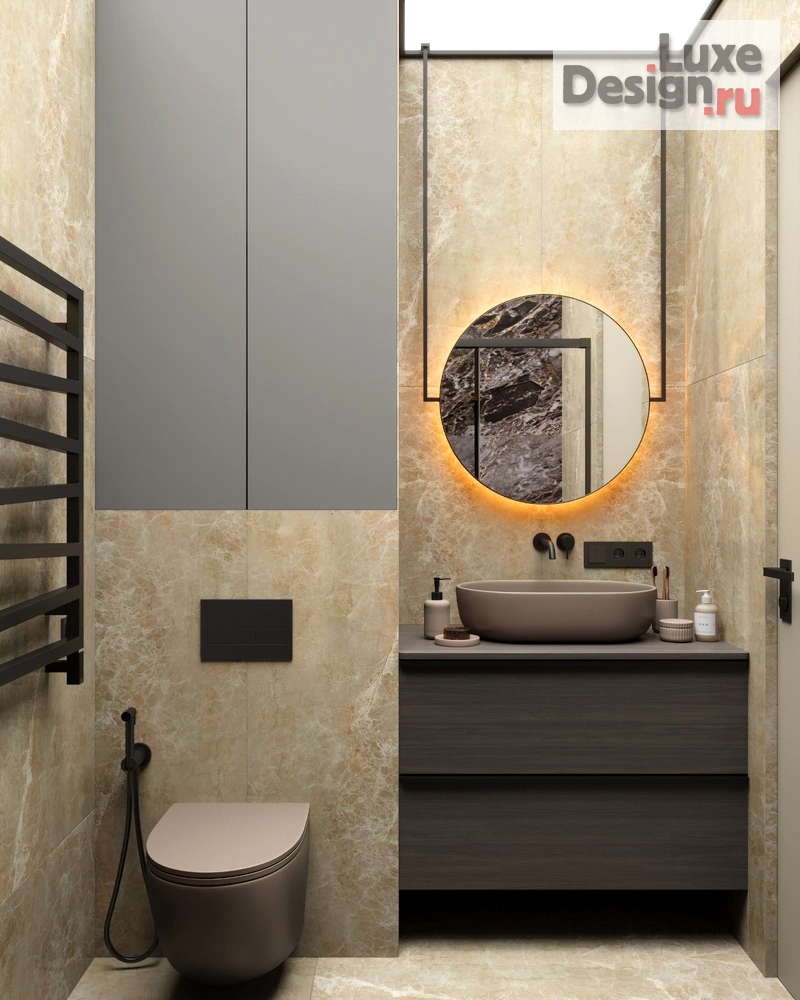 Дизайн интерьера двухкомнатной квартиры "Дизайн квартиры с синим акцентом" (фото 35)