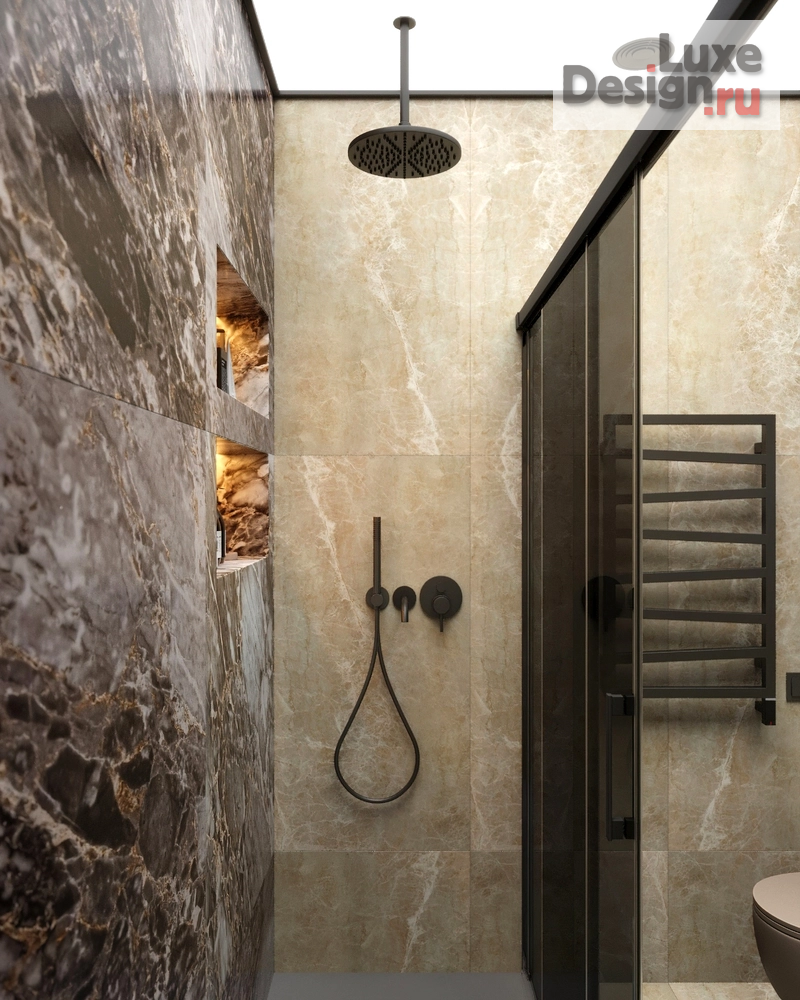 Дизайн интерьера двухкомнатной квартиры "Дизайн квартиры с синим акцентом" (фото 38)