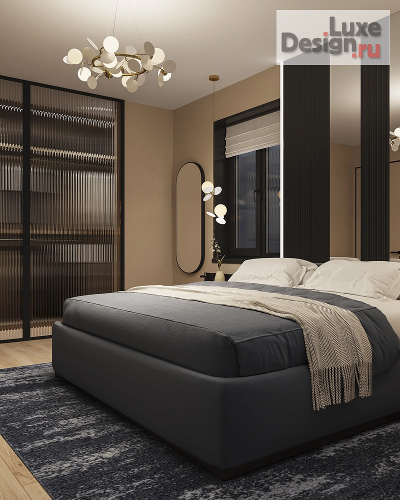 Дизайн интерьера двухкомнатной квартиры "Дизайн квартиры с синим акцентом" (фото 12)