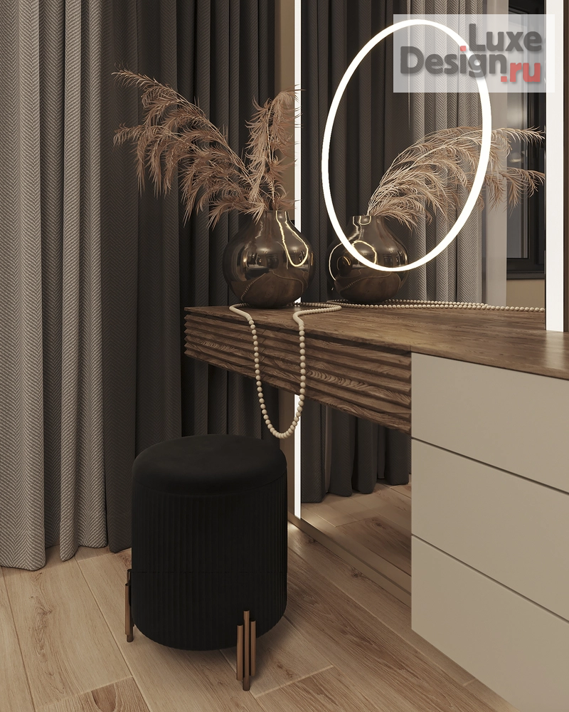 Дизайн интерьера двухкомнатной квартиры "Дизайн квартиры с синим акцентом" (фото 14)