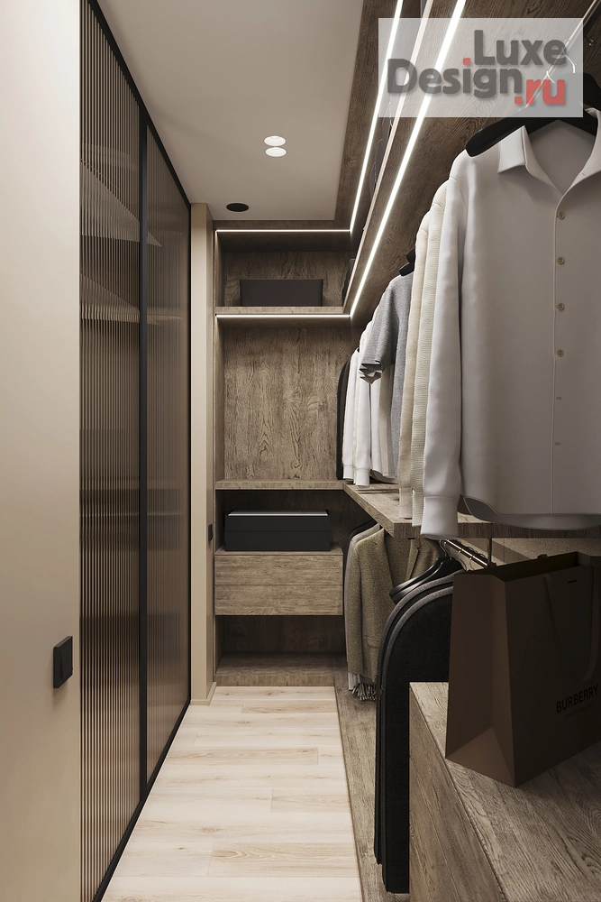 Дизайн интерьера двухкомнатной квартиры "Дизайн квартиры с синим акцентом" (фото 1)