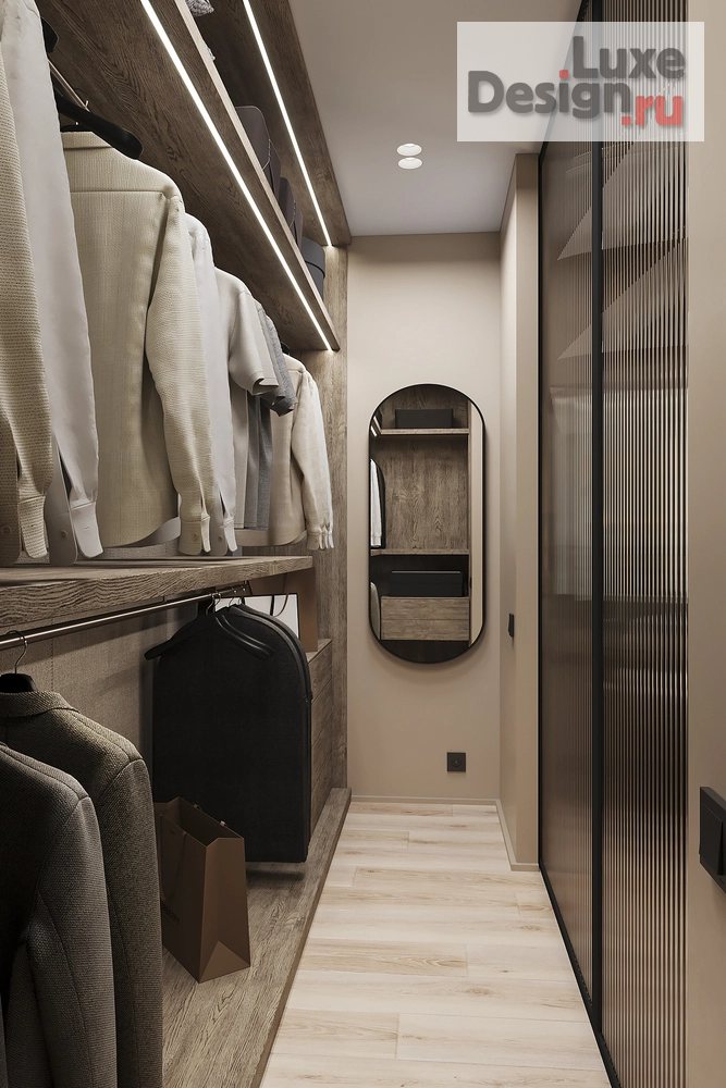 Дизайн интерьера двухкомнатной квартиры "Дизайн квартиры с синим акцентом" (фото 2)