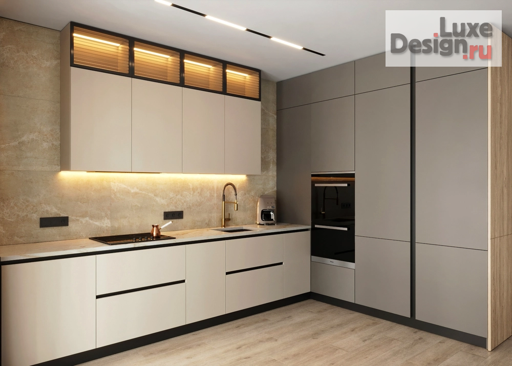 Дизайн интерьера двухкомнатной квартиры "Дизайн квартиры с синим акцентом" (фото 26)