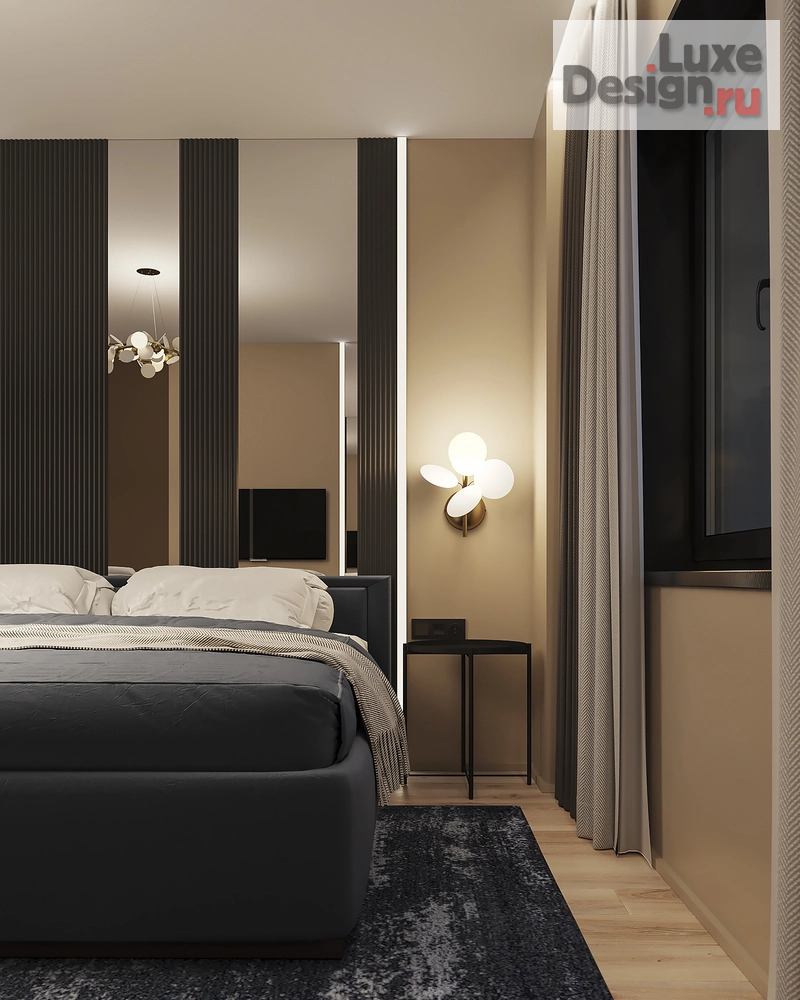 Дизайн интерьера двухкомнатной квартиры "Дизайн квартиры с синим акцентом" (фото 7)