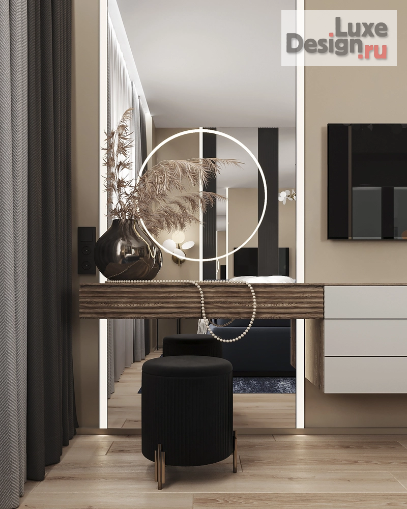 Дизайн интерьера двухкомнатной квартиры "Дизайн квартиры с синим акцентом" (фото 9)