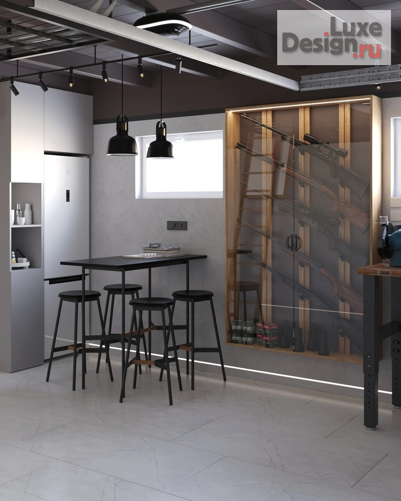 Дизайн интерьера загородного дома "Дизайн гаража" (фото 6)