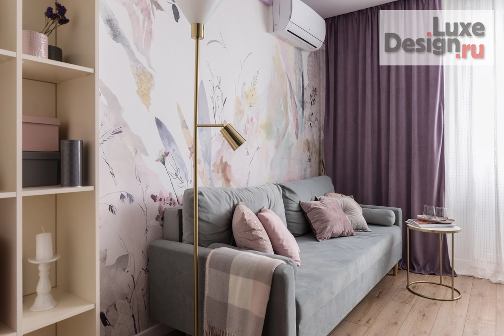 Дизайн интерьера однокомнатной квартиры "lilu" (фото 1)