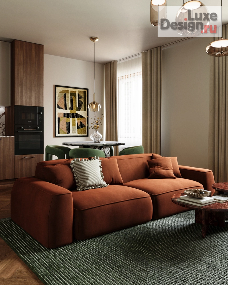 Дизайн интерьера трехкомнатной квартиры "Квартира для семейной пары в Казани" (фото 2)