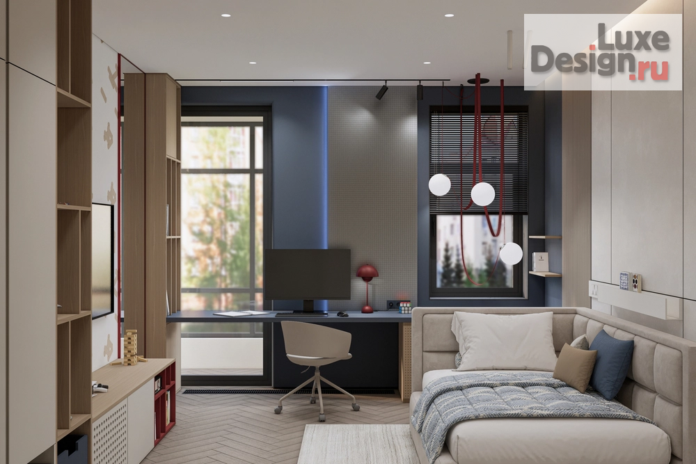 Дизайн интерьера четырехкомнатной квартиры "ЖК БЕРЕГ" (фото 15)