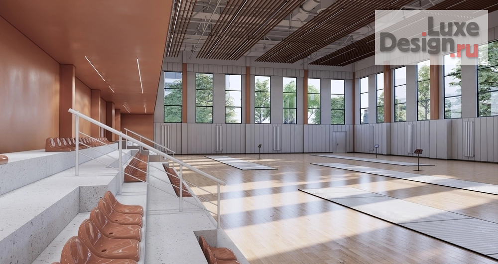 Дизайн интерьера школы "ЯРКИЙ ТЕРРАКОТ" (фото 4)