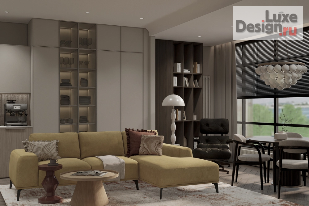 Дизайн интерьера четырехкомнатной квартиры "ЖК БЕРЕГ" (фото 3)