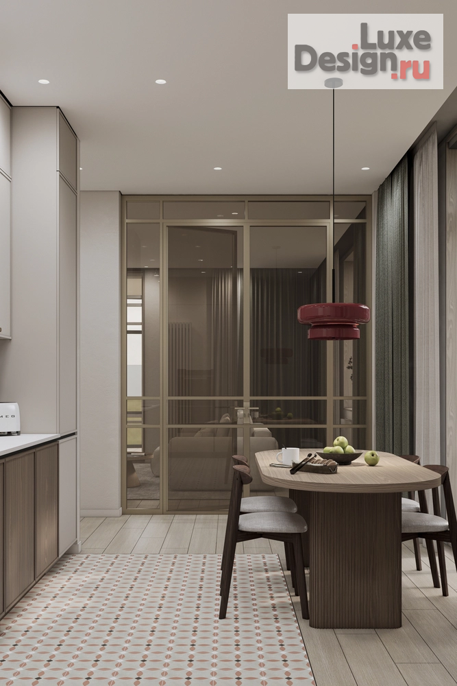 Дизайн интерьера трехкомнатной квартиры "ЖК ДУБРАВА" (фото 9)