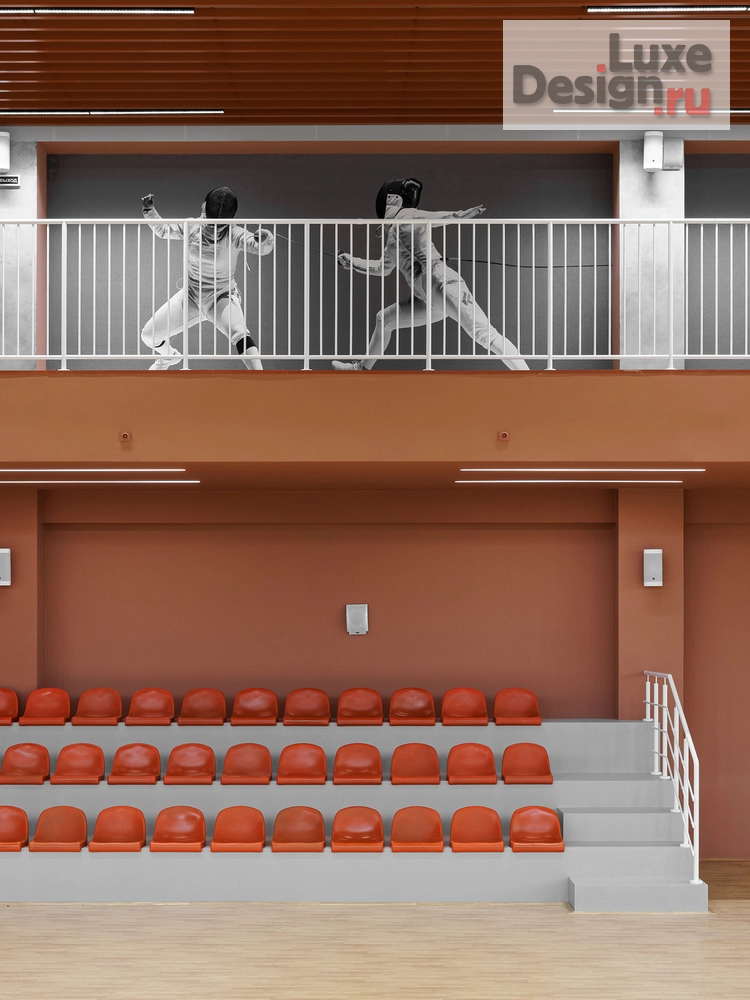 Дизайн интерьера школы "ЯРКИЙ ТЕРРАКОТ. ШКОЛА ФЕХТОВАНИЯ КАЗАНЬ" (фото 7)
