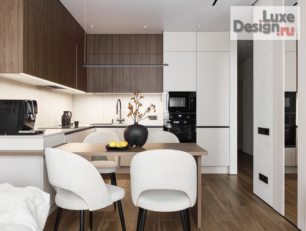 Дизайн интерьера трехкомнатной квартиры "ЖК СРЕДА(РЕАЛИЗАЦИЯ)" (фото 4)