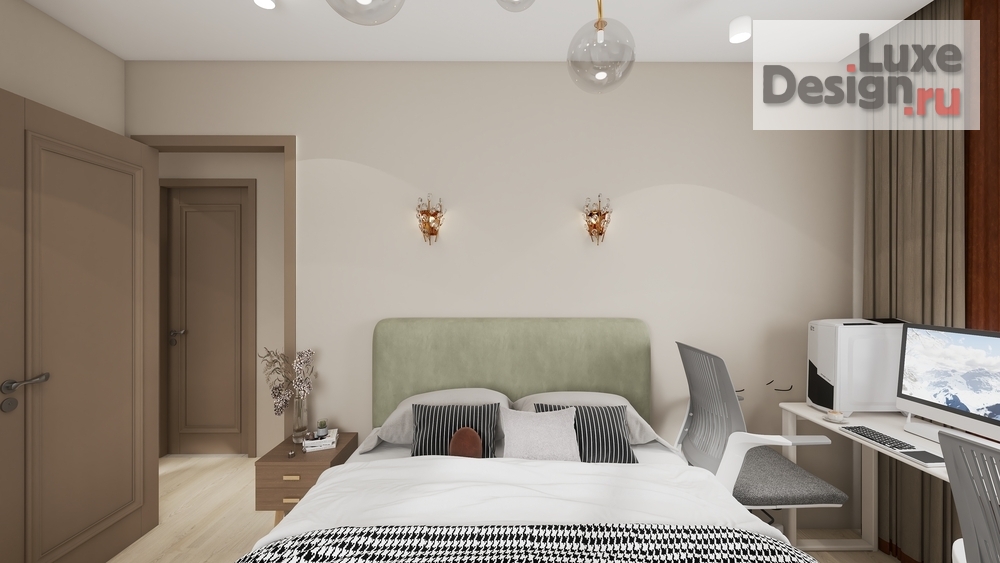 Дизайн интерьера двухкомнатной квартиры "ЖК Нокса Парк (Казань)" (фото 3)