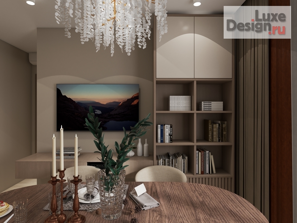 Дизайн интерьера двухкомнатной квартиры "ЖК Нокса Парк (Казань)" (фото 1)