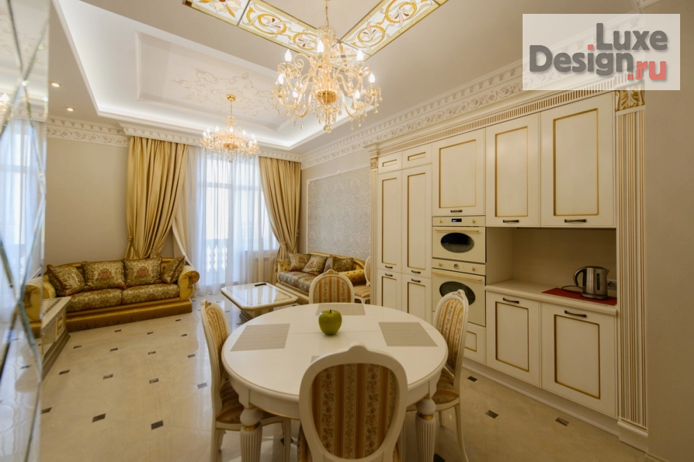 Дизайн интерьера четырехкомнатной квартиры "Проект квартиры в классическом стиле ЖК Ренессанс" (фото 1)