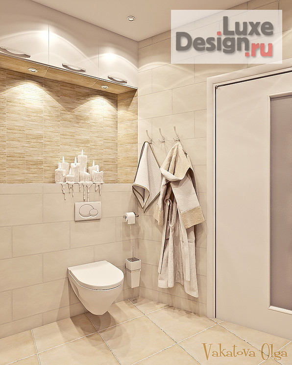 Дизайн интерьера ванной "Интерьер ванной  в стиле минимализм." (фото 2)