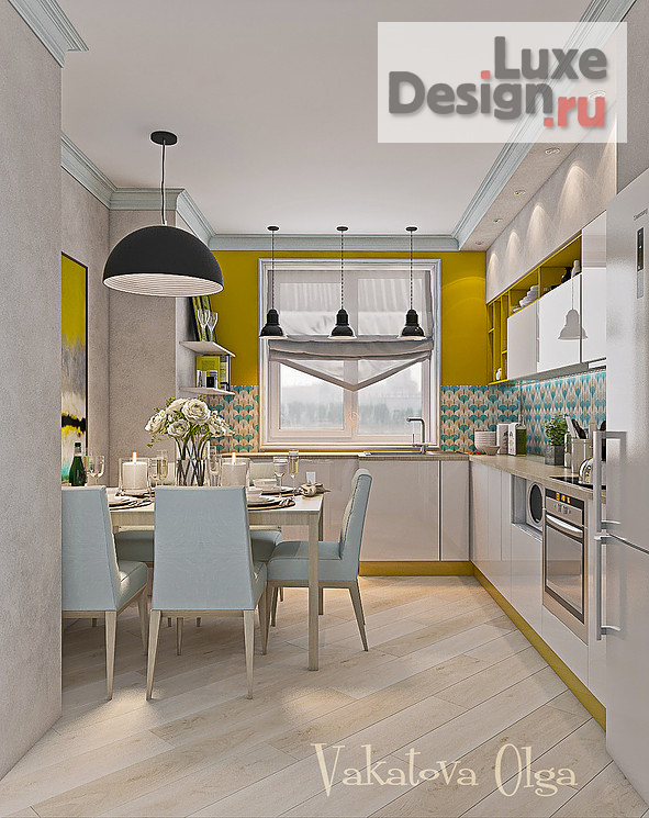 Дизайн интерьера кухни "Интерьер  кухни в стиле минимализм." (фото 1)