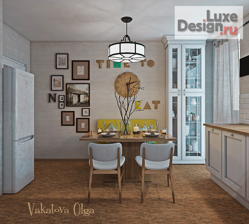 Дизайн интерьера кухни "Интерьер  кухни в американском стиле." (фото 8)