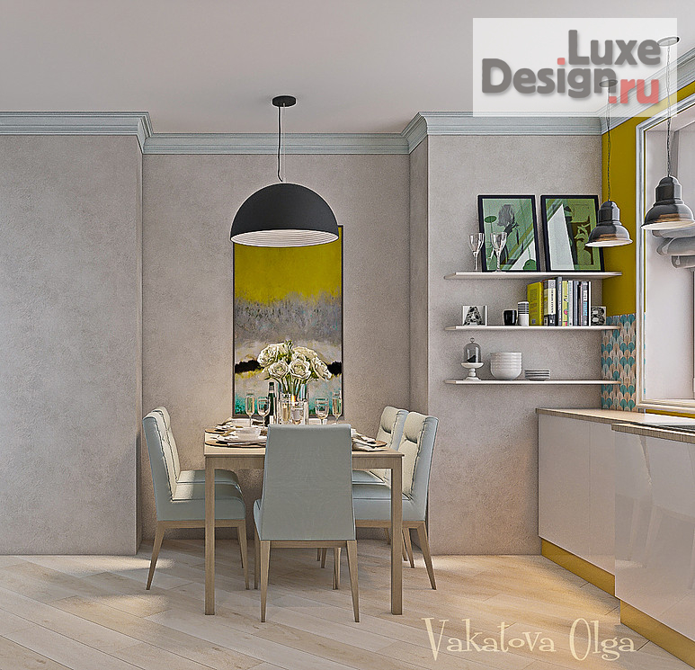 Дизайн интерьера кухни "Интерьер  кухни в стиле минимализм." (фото 2)