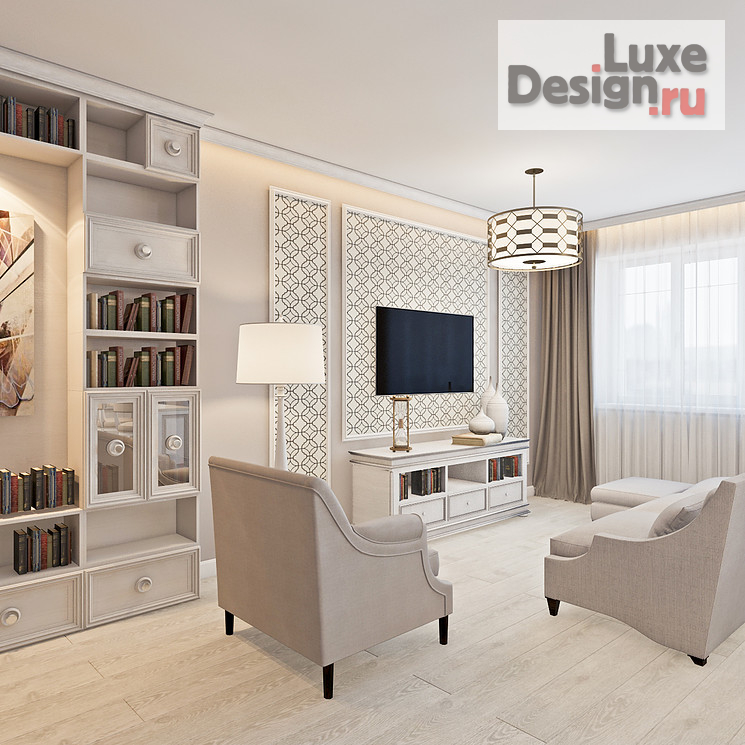 Дизайн интерьера кухни "Интерьер  кухни-гостиной  в классическом  стиле." (фото 5)