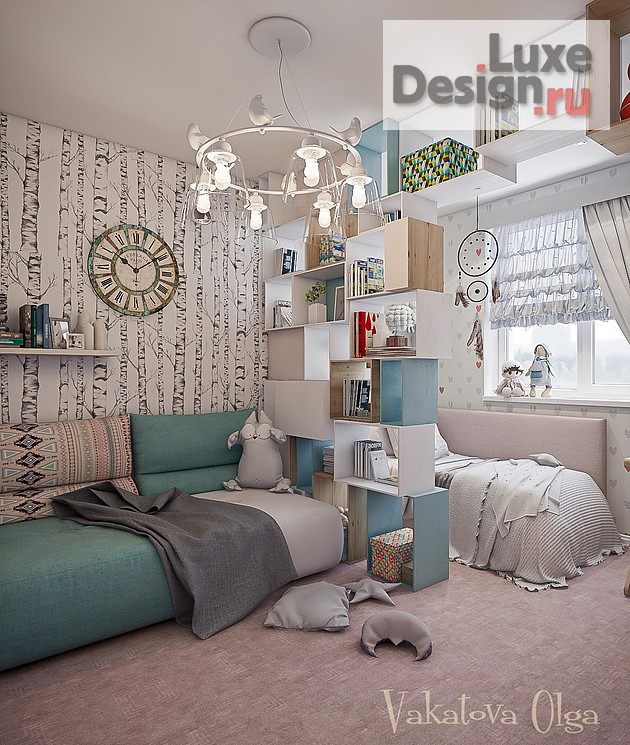 Дизайн интерьера детской "Интерьер  детской девочки  в стиле минимализм.  " (фото 4)