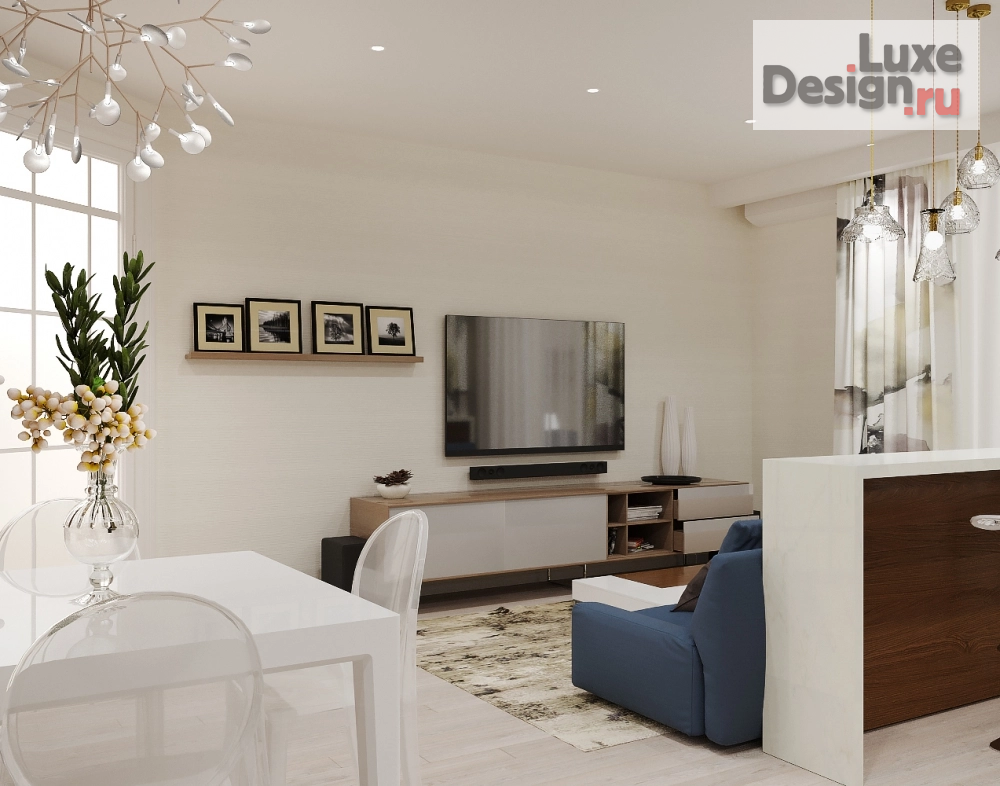 Дизайн интерьера квартиры "Светлая гостиная" (фото 5)