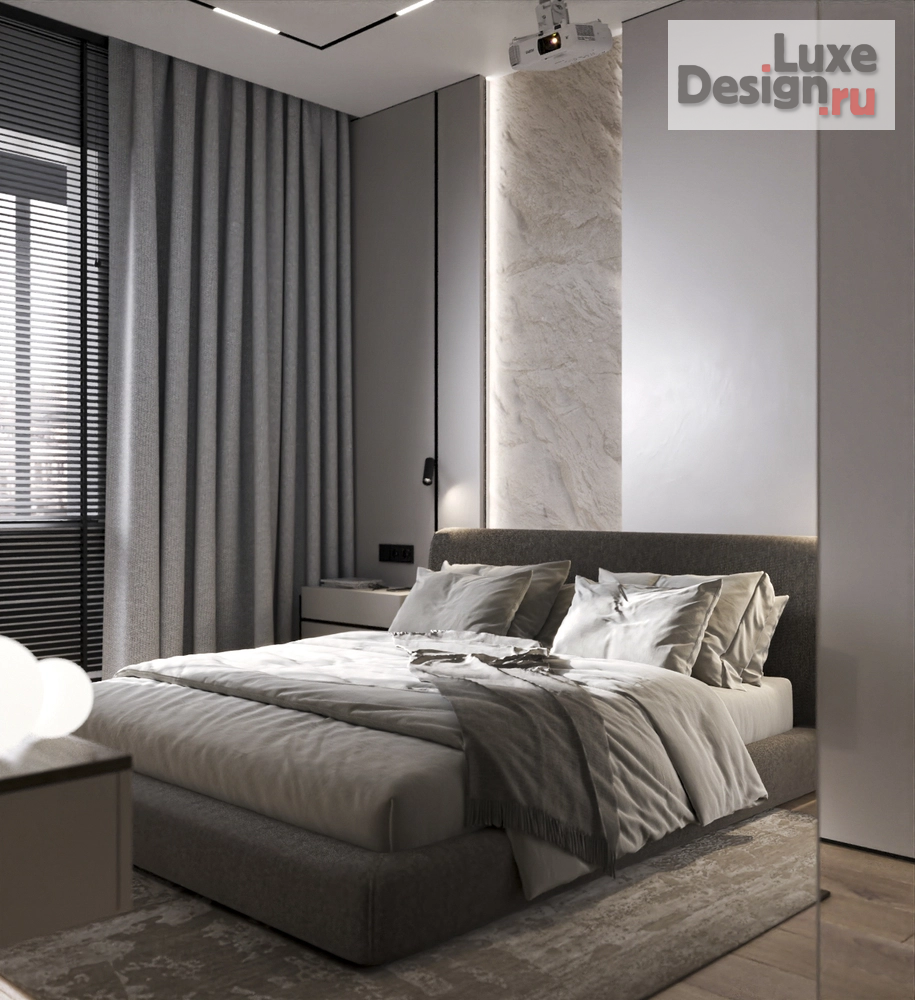 Дизайн интерьера комнаты "Дизайн  интерьера спальни в 3-х комнатной квартиры "ЖК Светлая Долина, г. Казань"" (фото 4)