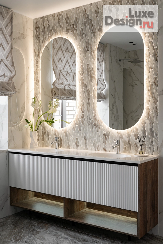 дизайн интерьера санузла "Реализованный дом в стиле неоклассика" (фото 2)