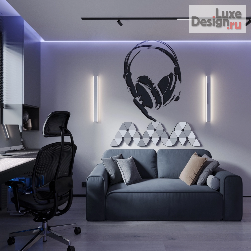 Дизайн интерьера комнаты "Дизайн интерьера комнаты "Дизайн интерьера комнаты "Дизайн интерьера 3-х комнатной квартиры "ЖК Светлая Долина, г. Казань"""" (фото 2)