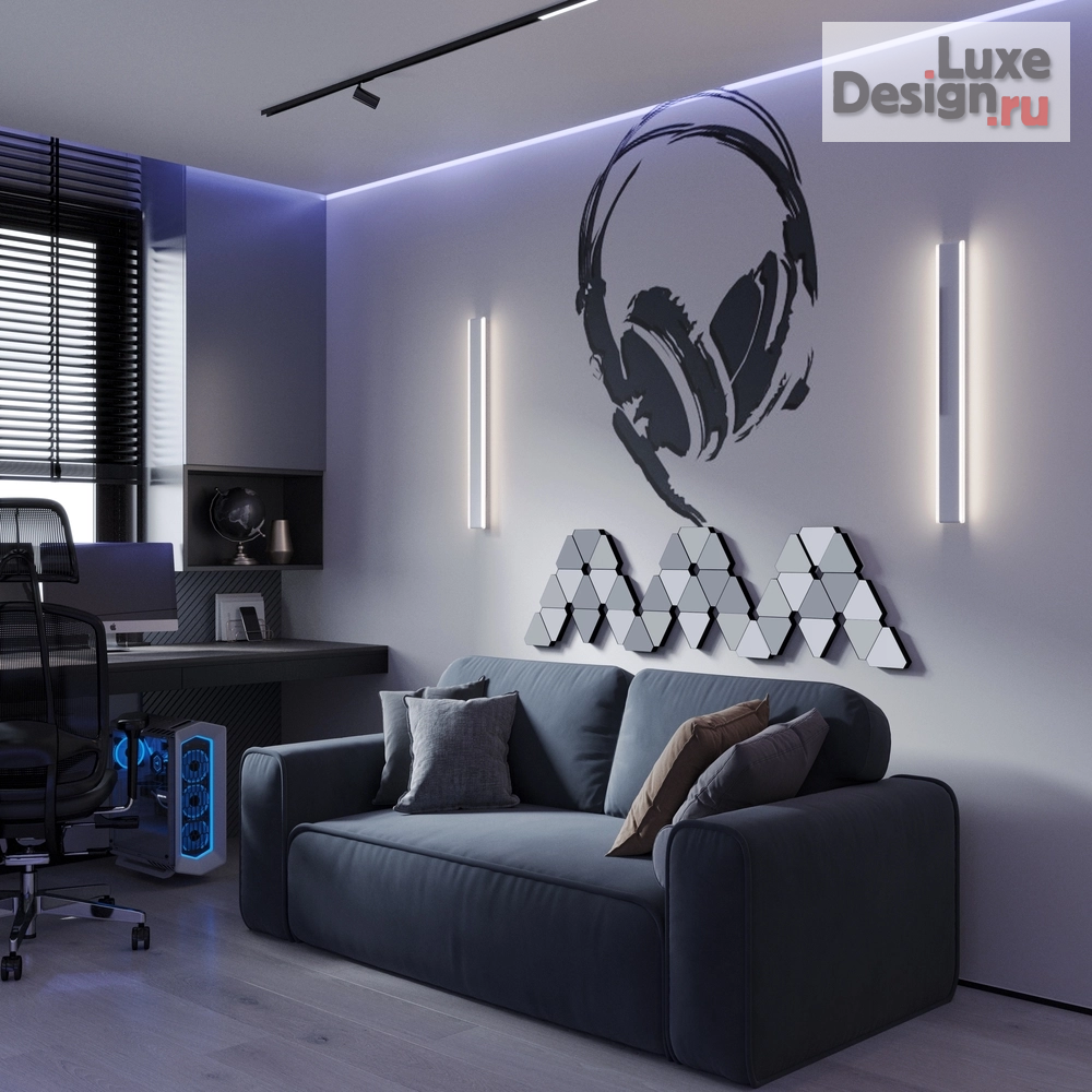 Дизайн интерьера комнаты "Дизайн интерьера комнаты "Дизайн интерьера комнаты "Дизайн интерьера 3-х комнатной квартиры "ЖК Светлая Долина, г. Казань"""" (фото 1)