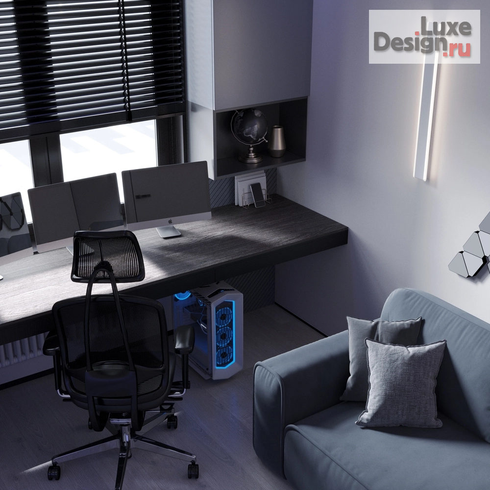 Дизайн интерьера комнаты "Дизайн интерьера комнаты "Дизайн интерьера комнаты "Дизайн интерьера 3-х комнатной квартиры "ЖК Светлая Долина, г. Казань"""" (фото 7)