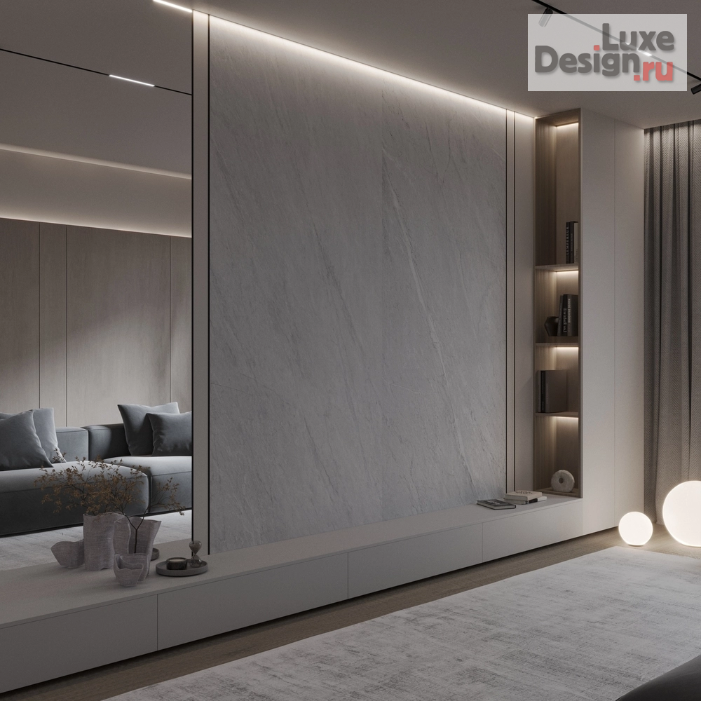 Дизайн интерьера комнаты "Дизайн интерьера гостиной в 3-х комнатной квартиры "ЖК Светлая Долина, г. Казань"" (фото 2)