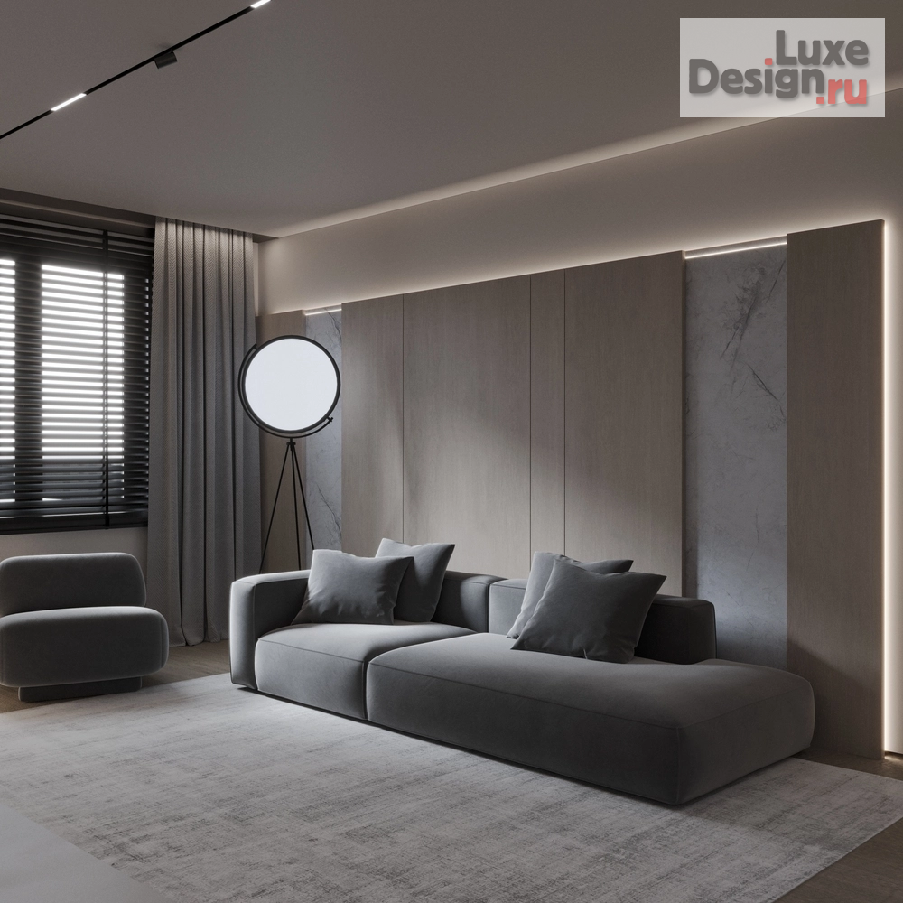 Дизайн интерьера комнаты "Дизайн интерьера гостиной в 3-х комнатной квартиры "ЖК Светлая Долина, г. Казань"" (фото 3)